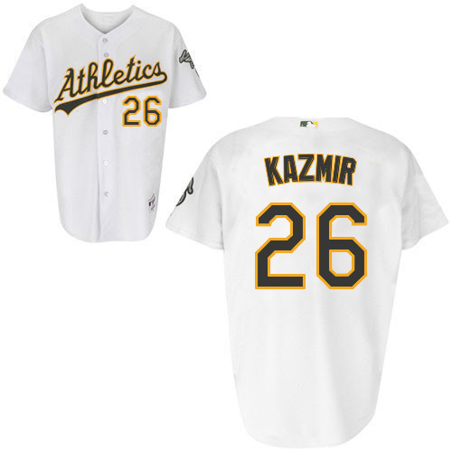 Scott Kazmir #26 Youth Baseball Jersey-Oakland Athletics Authentic Home White Cool Base MLB Jersey